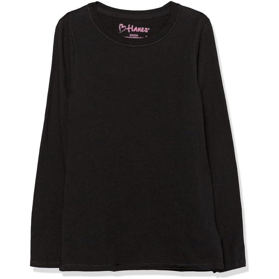 imageHanes Girls Comfortsoft Long Sleeve TeeBlack