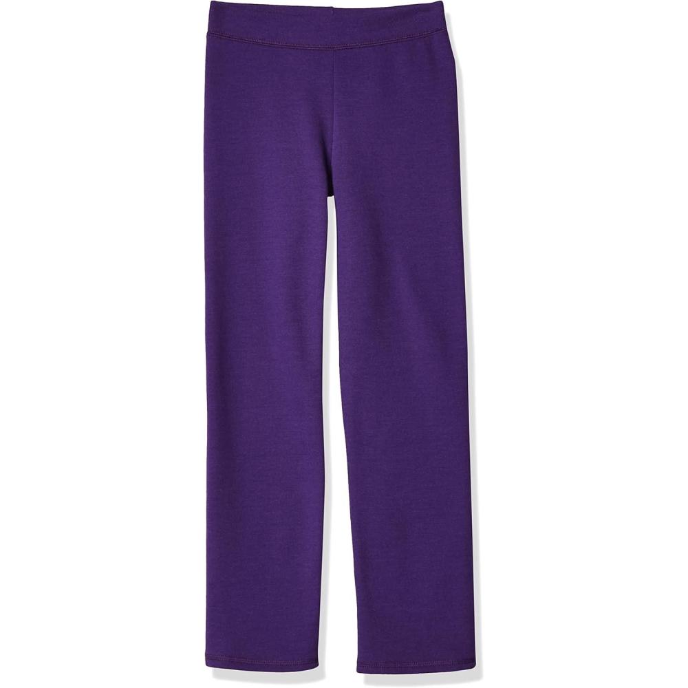 imageHanes Girls EcoSmart Sweatpants Open Leg Bottoms Tagless SweatpantsPurple Thora