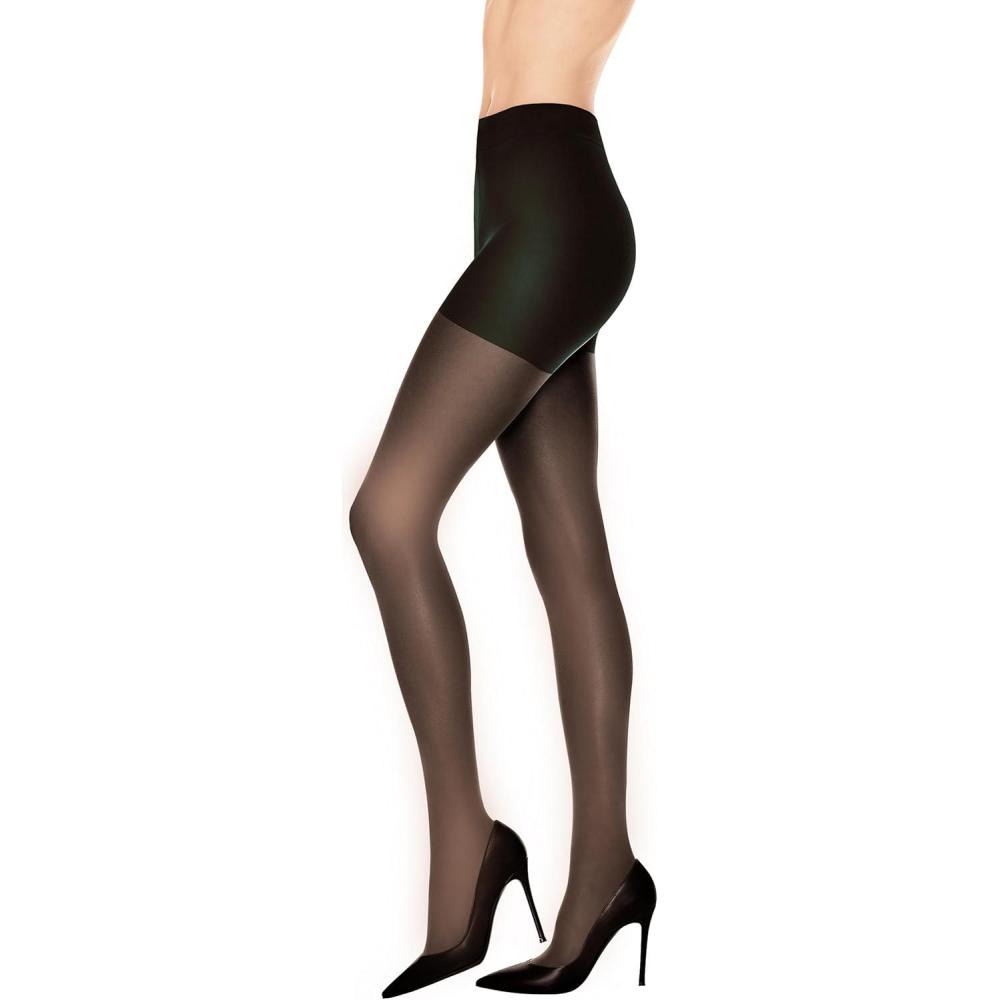 imageHanes Leg Boost Womens Moisturizing Graduated Compression Control Top Sheer Toe TightsJet