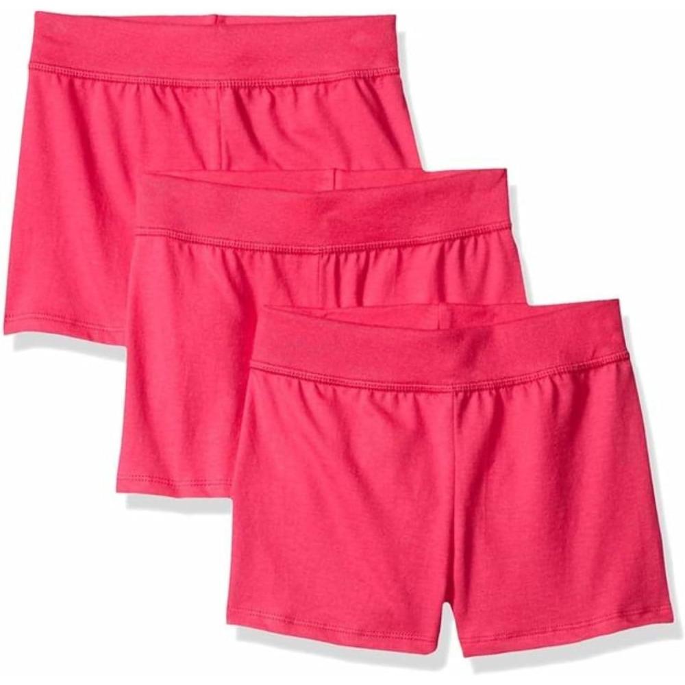 imageHanes Little Girls Jersey Short Pack of 3Amaranth