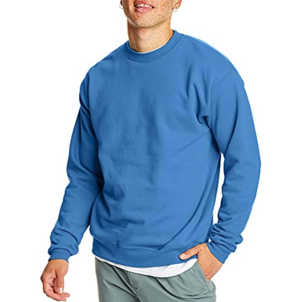 imageHanes Mens EcoSmart Sweatshirt 2 PackDenim Blue 1 Pack
