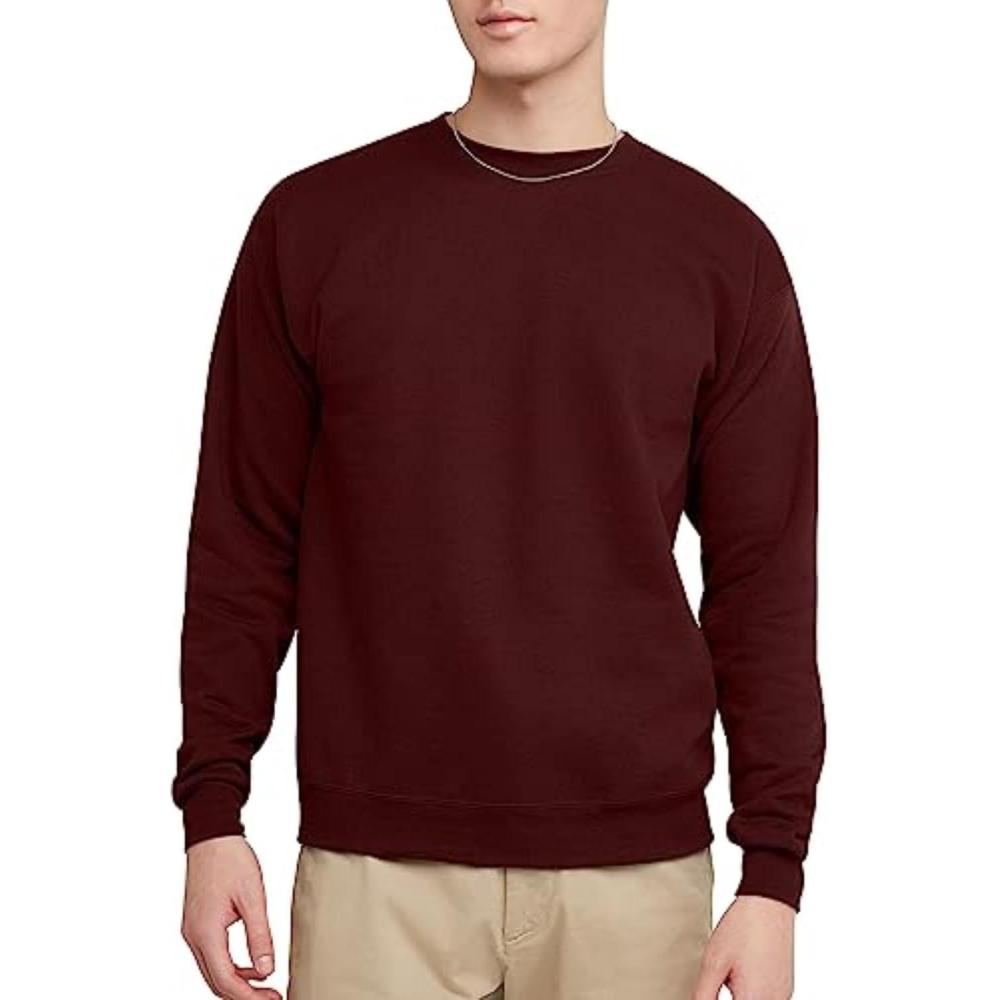 imageHanes Mens EcoSmart Sweatshirt 2 PackMulled Berry  1 Pack