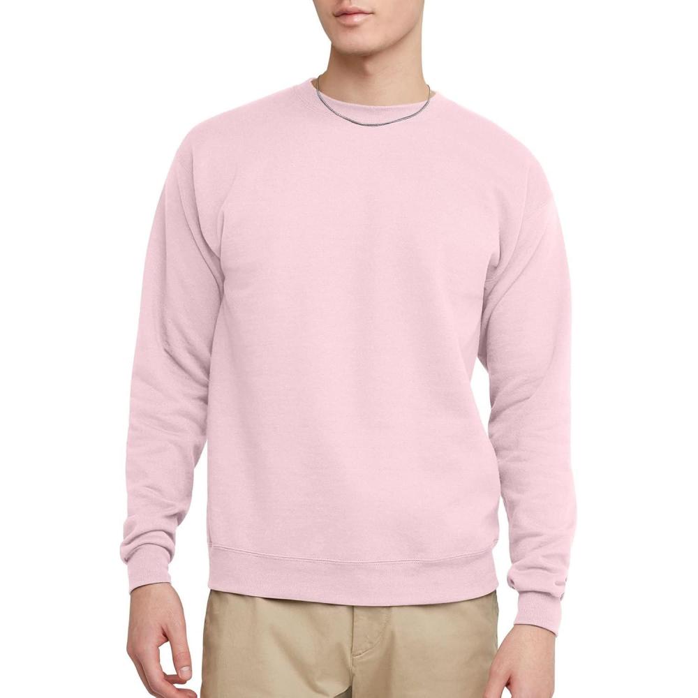 imageHanes Mens EcoSmart Sweatshirt 2 PackPale Pink  1 Pack