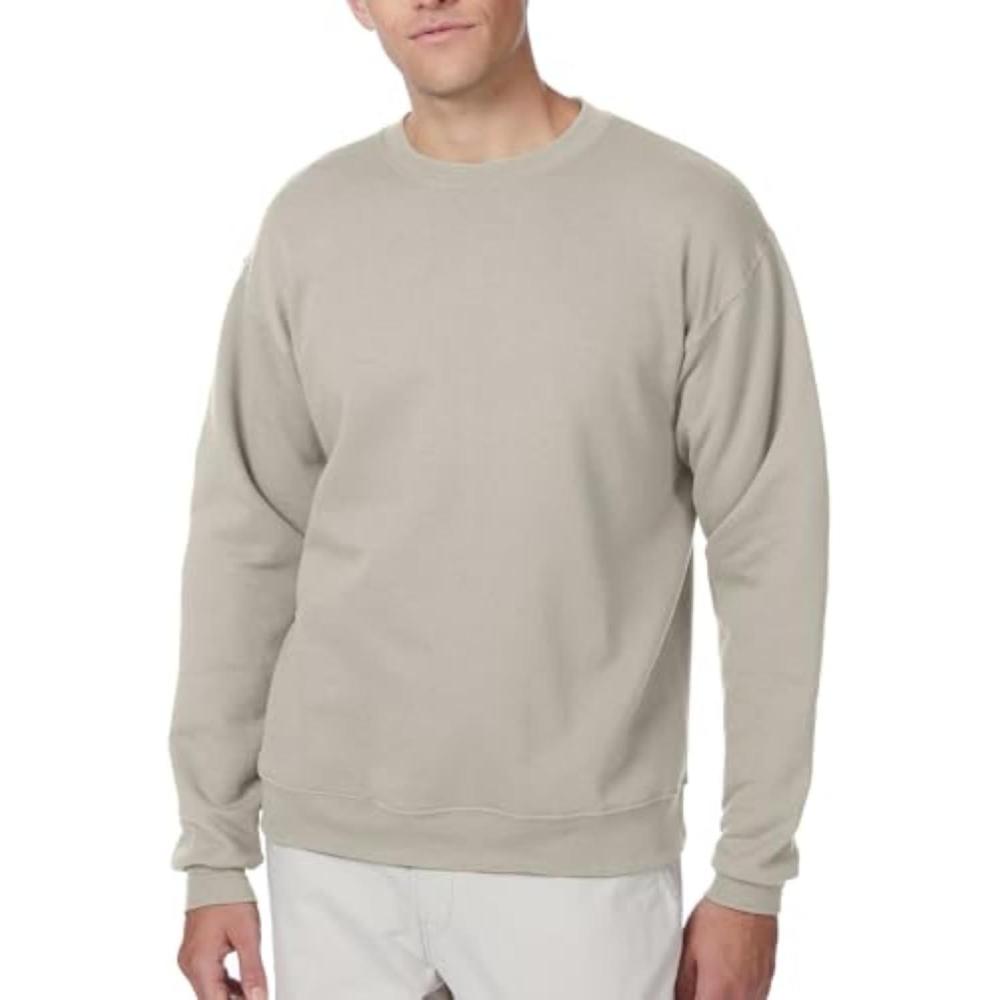 imageHanes Mens EcoSmart Sweatshirt 2 PackSand 1 Pack