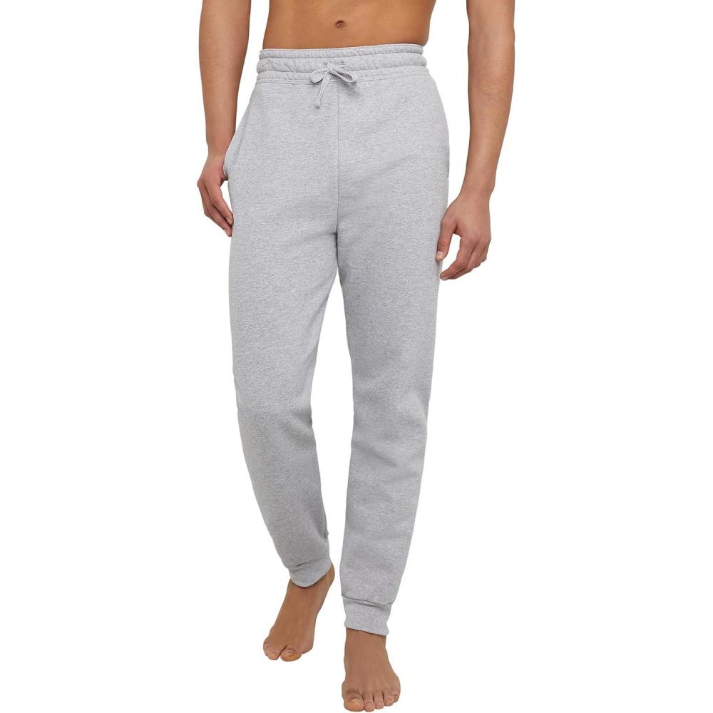 imageHanes Mens Joggers EcoSmart Fleece Sweatpants for Men Mens Lounge Pants 305quotLight Steel