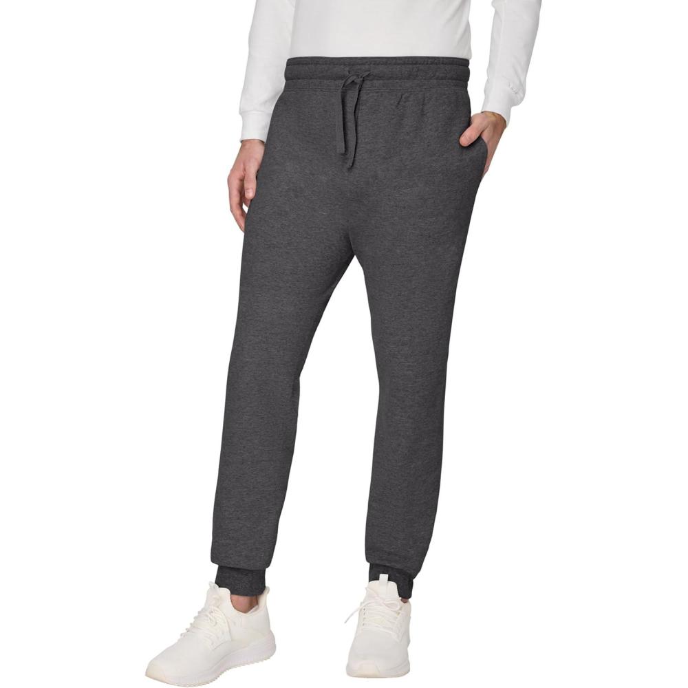 imageHanes Mens Joggers EcoSmart Fleece Sweatpants for Men Mens Lounge Pants 305quotSmoke Gray