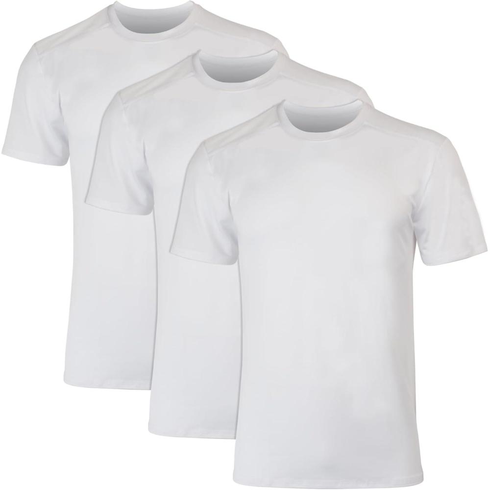 imageHanes Mens Moves Mesh TShirt XTemp MoistureWicking Tee White Or BlackGrey 3PackWhite