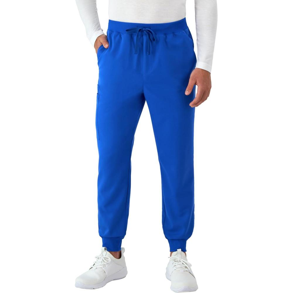 imageHanes Mens Scrubs Healthcare Joggers Scrub Joggers for Men MoistureWicking ampamp Odor Control Multiple PocketsRoyal Blue