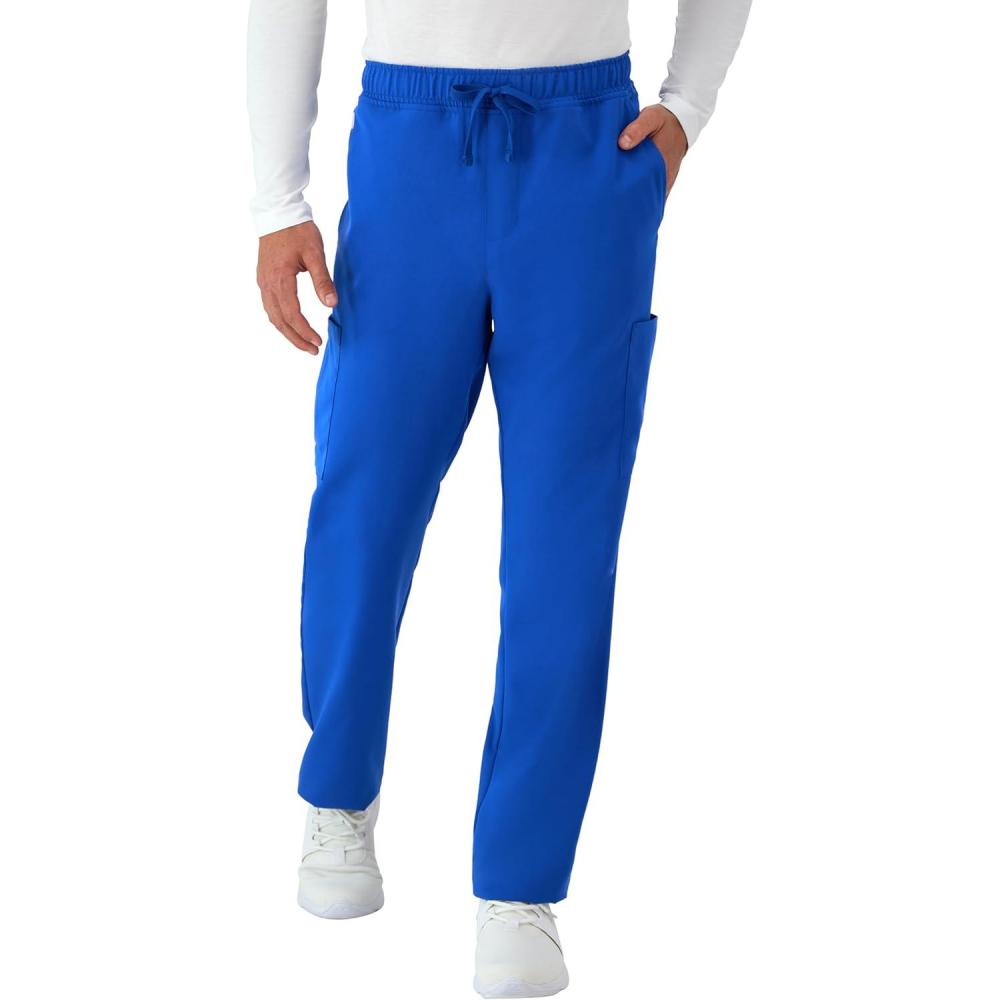 imageHanes Mens Scrubs Healthcare Pants Scrub Pants for Men MoistureWicking ampamp Odor Control 5 PocketsRoyal Blue