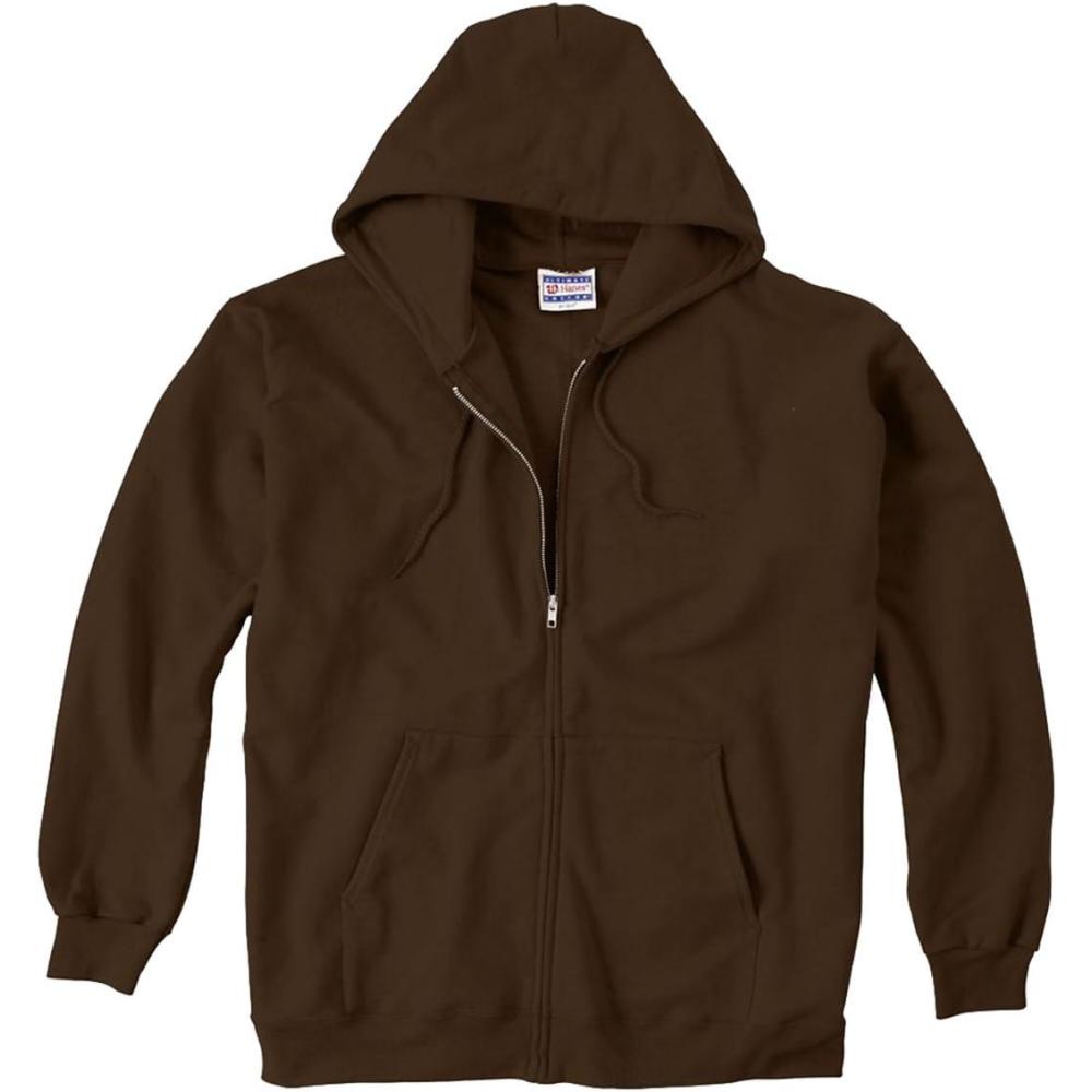 imageHanes Mens Ultimate FullZip Hoodie Mens Hooded Fleece Sweatshirt with ZipperDark Chocolate