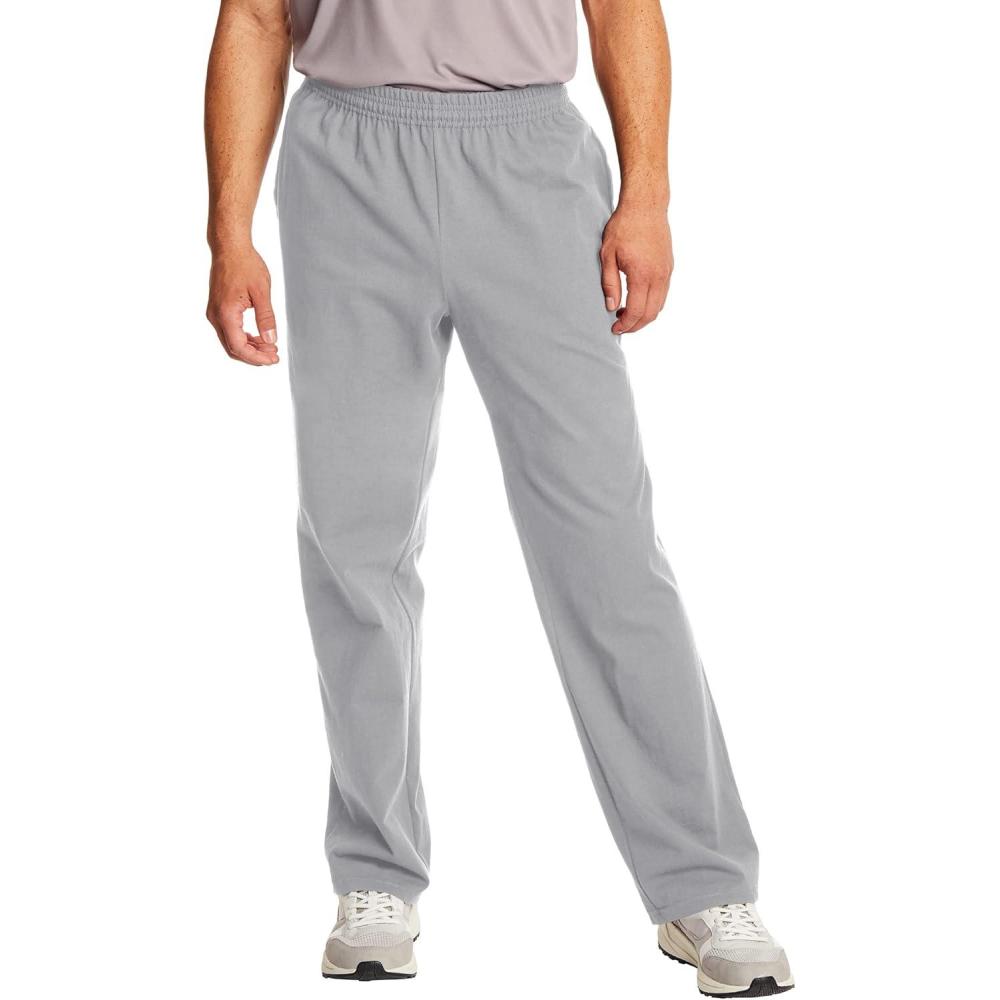 imageHanes Mens XTemp Jersey Pocket PantLight Steel