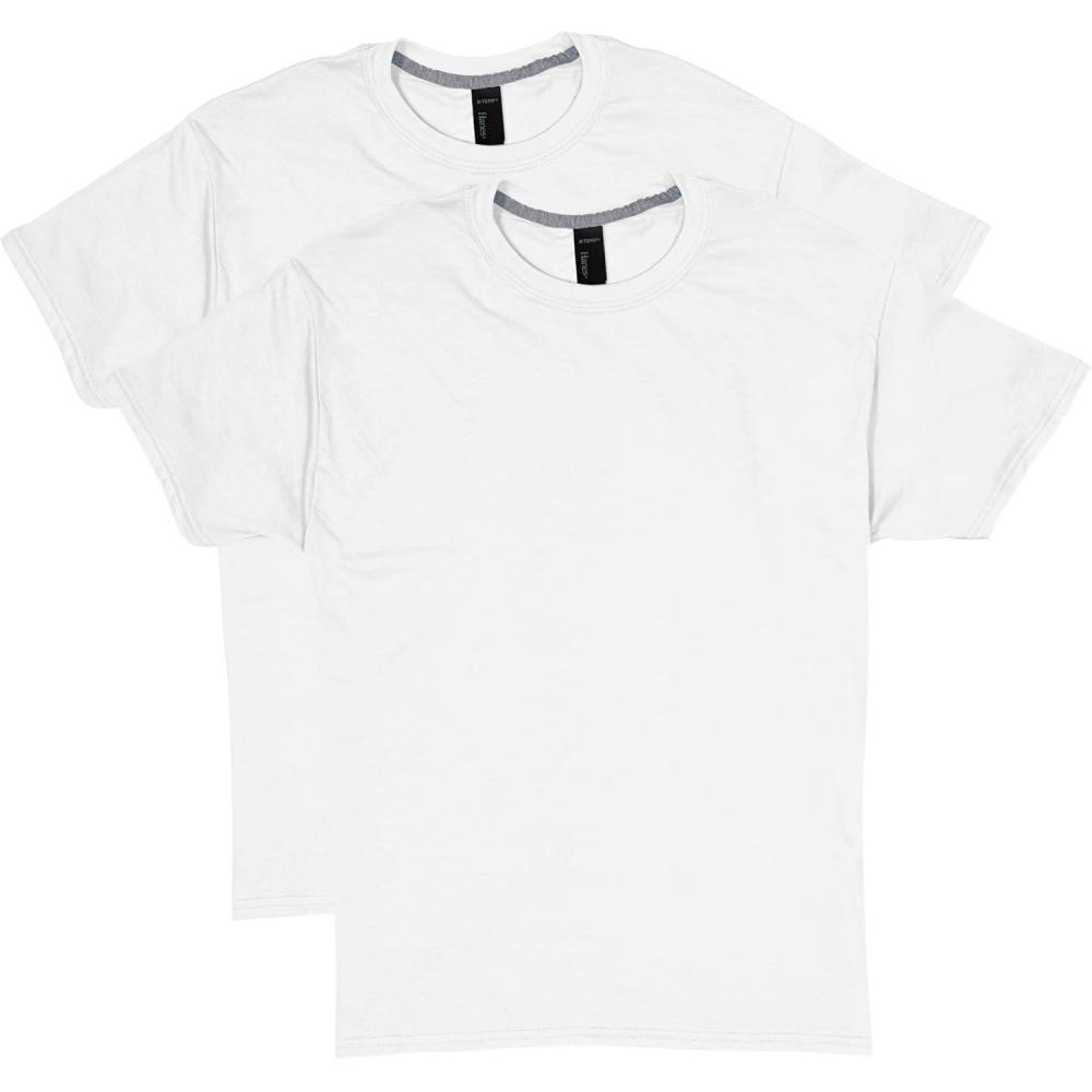 imageHanes Mens XTemp Performance TShirt Pack Cotton Blend MoistureWicking Tees for Men 2PackWhite