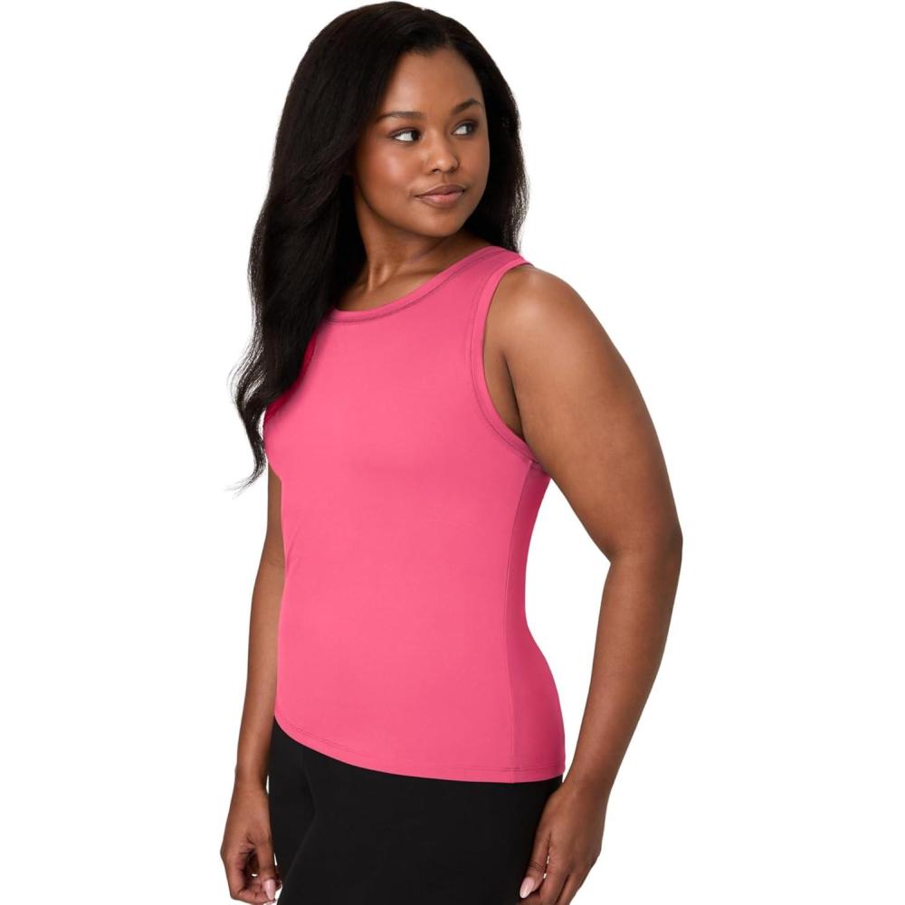 imageHanes Moves Stretch Women MoistureWicking Tank TopPink Pedestal
