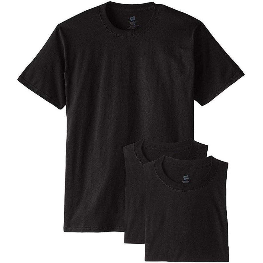 imageHanes Originals Crew T Pack Stretch Cotton Men MoistureWicking Tee Shirts 3PackBlack