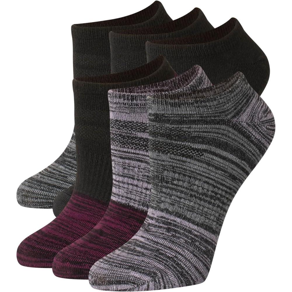 imageHanes Performance No Show Lightweight XTemp Cooling Socks for Women 6PackBlack
