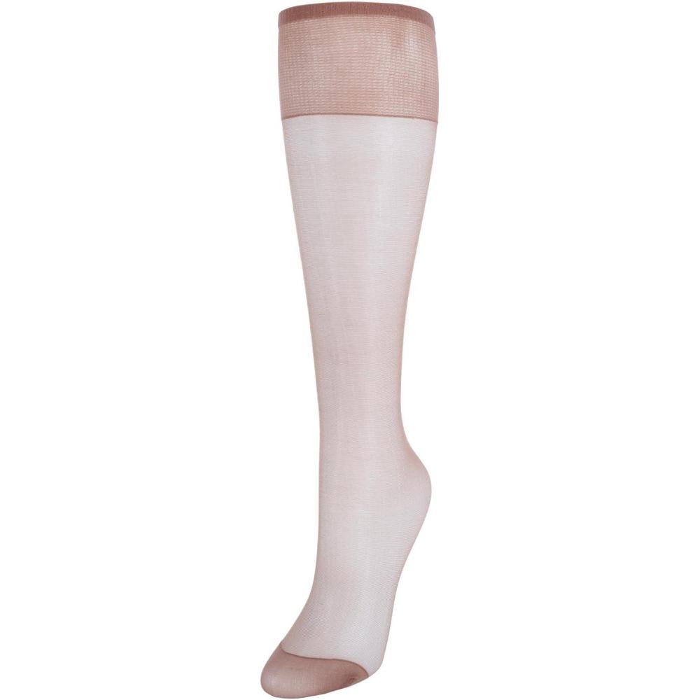 imageHanes Silk Reflections Womens Knee High Reinforce Toe 2 PackBarely There