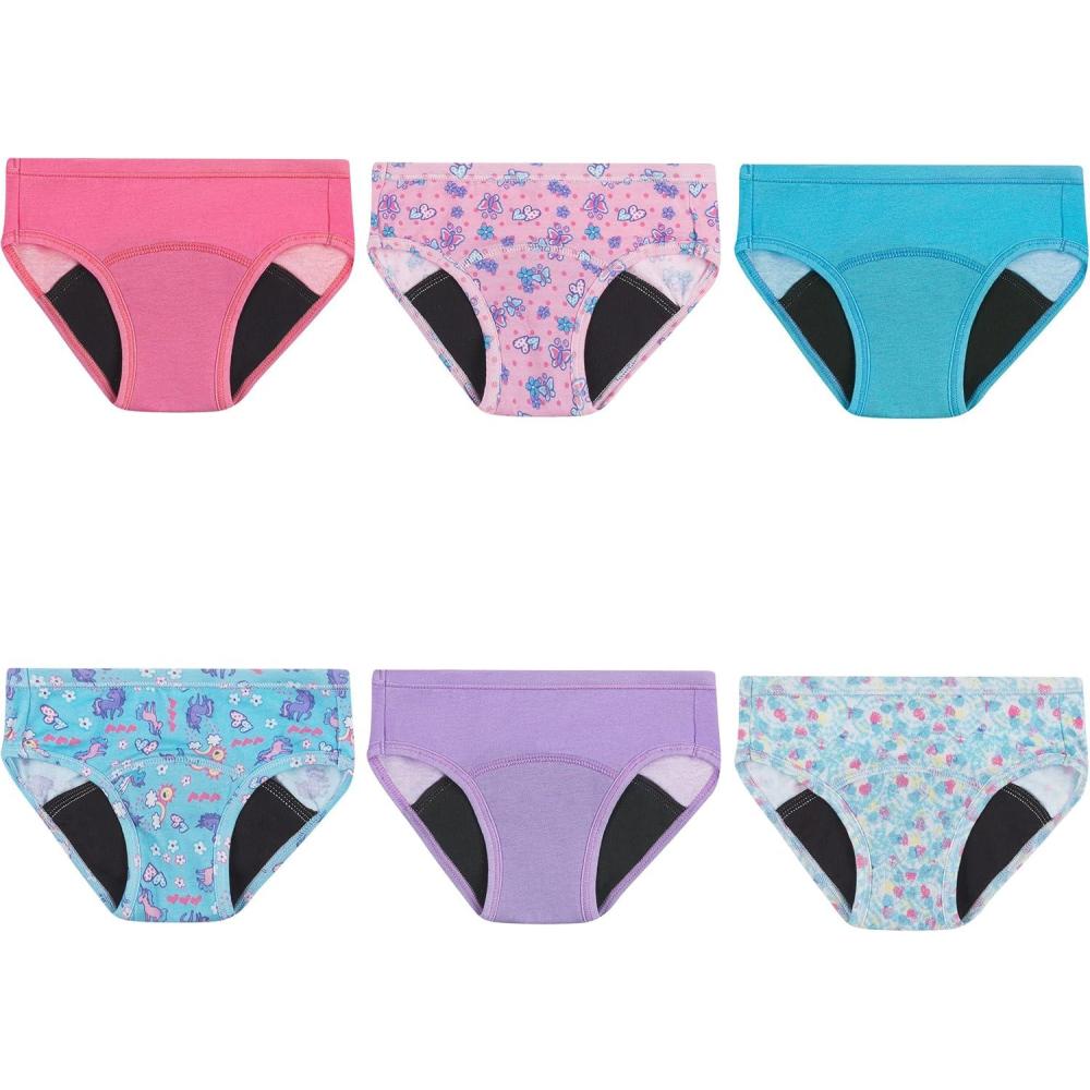 imageHanes Toddler Girls Potty Trainer Brief MoistureWicking Panty Odor Protection Potty Trainer Underwear 6PackPinkBluePurple  6 Pack