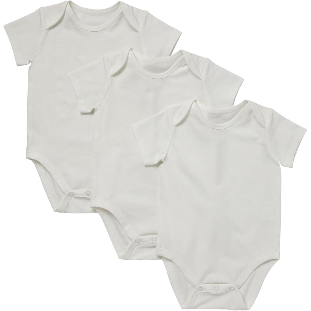 imageHanes Unisex Baby Pure Comfort Short Sleeve Bodysuits Infant Bodysuits Boys ampamp Girls 3packWhite 002