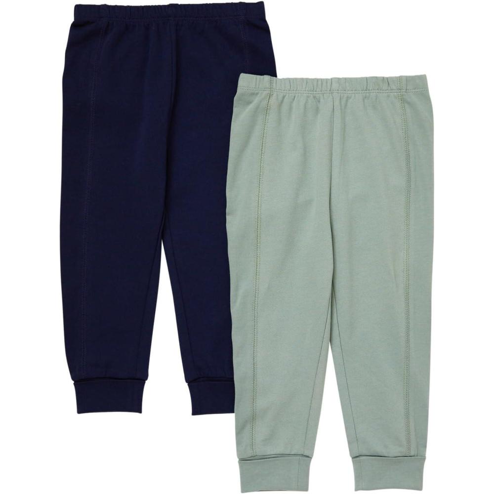 imageHanes Unisex Pure Comfort French Terry Joggers Girl and Baby Boy Pants 2PackBlueGreen