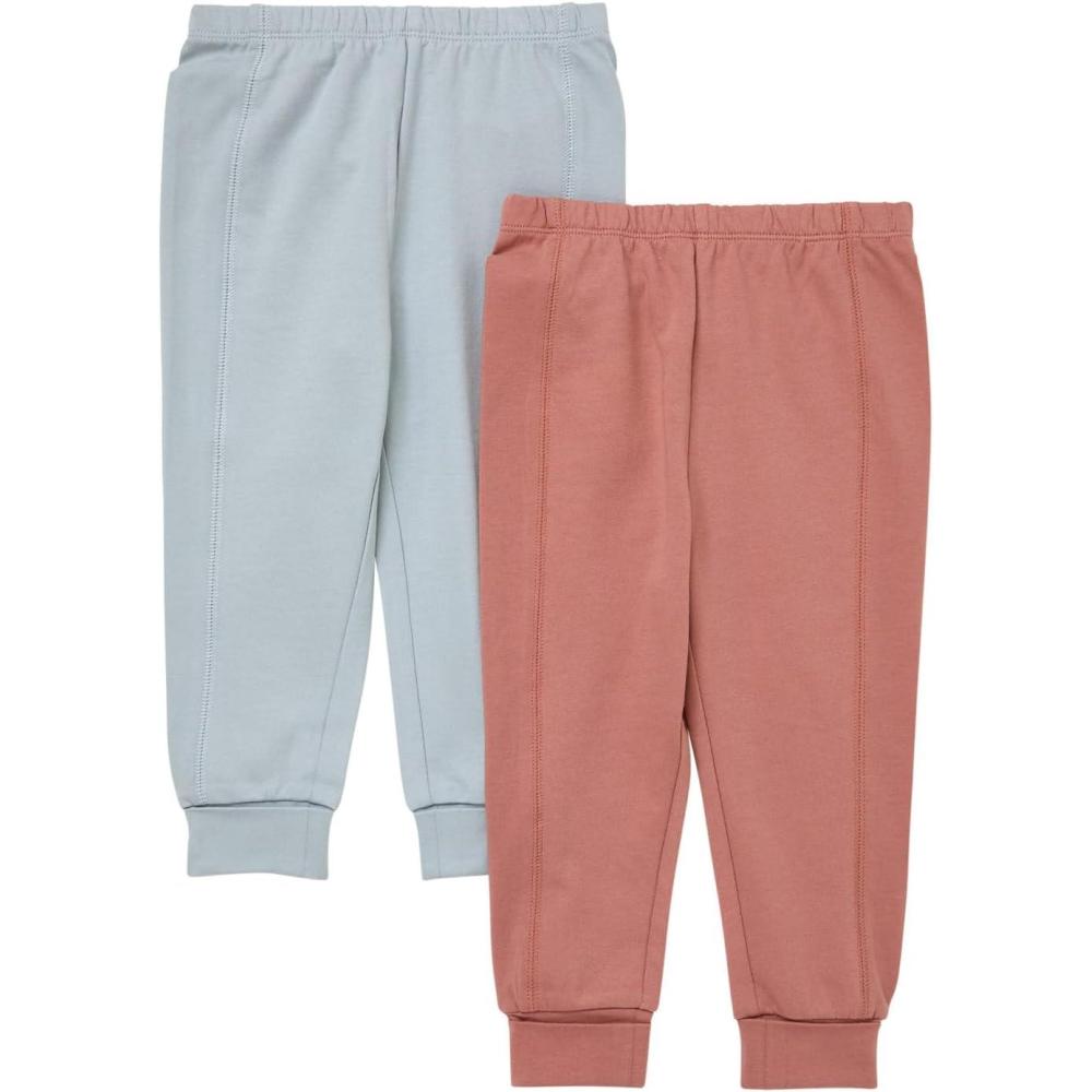 imageHanes Unisex Pure Comfort French Terry Joggers Girl and Baby Boy Pants 2PackSilverRust