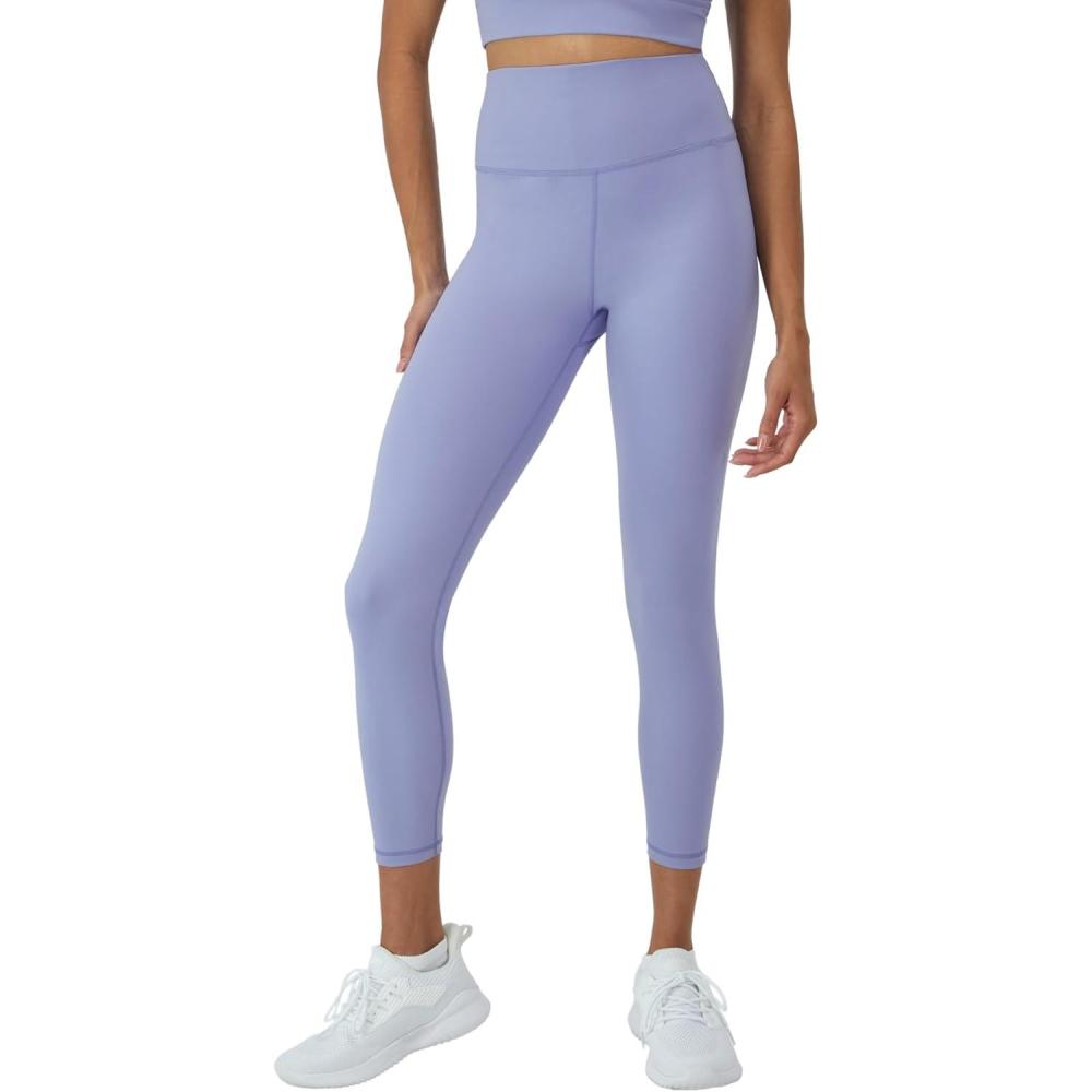 imageHanes Womens Leggings Clothing Moves 78 Soft Leggings with Pocket Moisture Wicking Womens Clothing Pants 25quot InseamPeri Blue