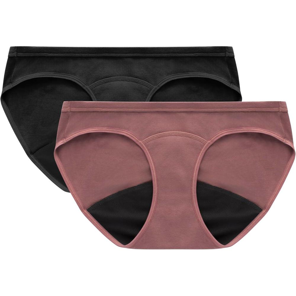 imageHanes Womens Maternity Light Leak Hipster Underwear Under The Belly Pregnancy ampamp Post Partum Panty 2pkMauve NoirBlack