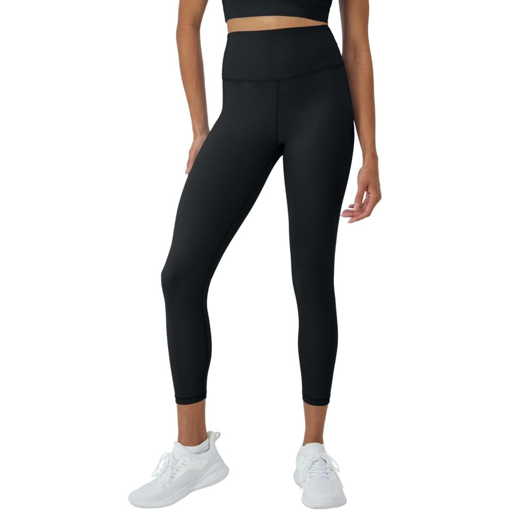 imageHanes Womens Moves Leak Protection 78 Leggings with Builtin Underwear MoistureWicking ampamp Odor Control 25 InseamBlack