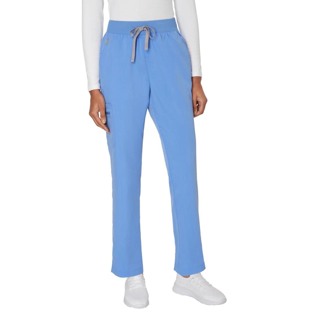 imageHanes Womens Scrub Pants Comfort Fit Healthcare Pants for Women MoistureWicking Medical ScrubsCeil Blue 2
