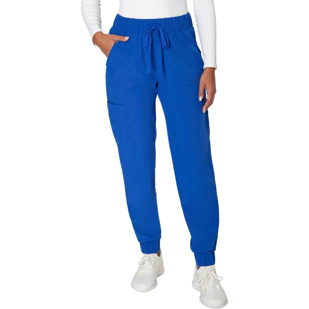 imageHanes Womens Scrubs Cargo Joggers Healthcare Scrub Joggers for Women Moisture WickingRoyal Blue