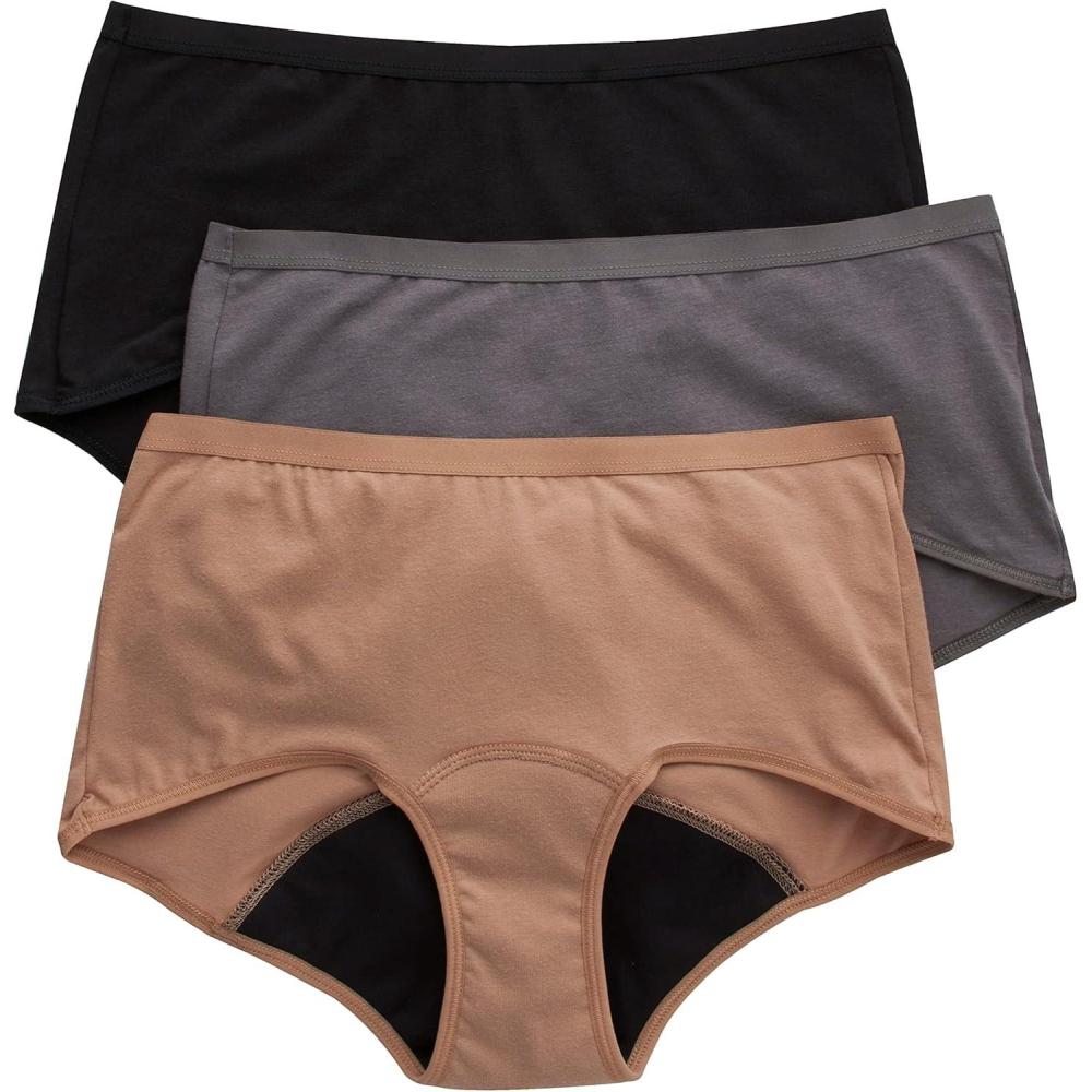 imageHanes Womens Sporty Assorted Boyshort Underwear Pack Of 63pack Boyshort Neutrals