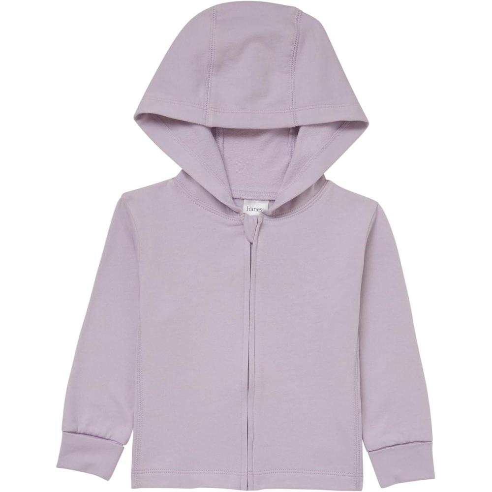 imageHanes unisexbaby Pure Comfort Organic Hoodie French Terry Fullzip Hooded Sweatshirt Infant Boys ampamp GirlsLavender