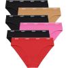 6pk Bikini: Black X3/Almond/Red/Pink