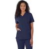 imageHanes Womens Scrubs Healthcare Top MoistureWicking Stretch Scrub Shirts Ribbed Back Panel