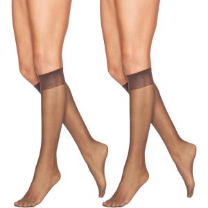 Hanes Alive Women’s Full Suppor, Sheer Toe, Knee High Sheers(Barely There)