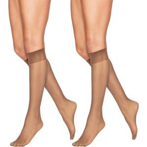 Hanes Alive Women’s Full Suppor, Sheer Toe, Knee High Sheers(Little Color)