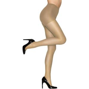 Hanes Alive Women’s Full Support, Control Top, Reinforced Toe Pantyhose(Nude)