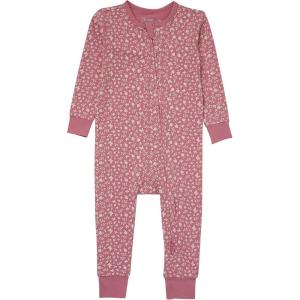 Hanes Baby Pure Comfort Organic Long Sleeve Footless Sleep N’ Play, Infant Playsuit, Boys & Girls(Rose)