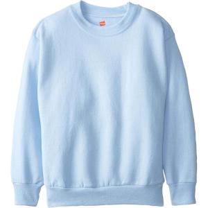 Hanes Boys’ EcoSmart Sweatshirt, Cotton Crewneck Pullover, Kids’ Fleece Sweatshirt(Light Blue)