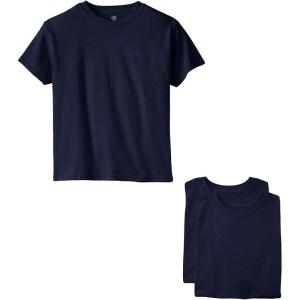 Hanes Boys Essentials Short Sleeve T-shirt Value Pack, 3 or 6-Pack(Navy – 3 Pack)