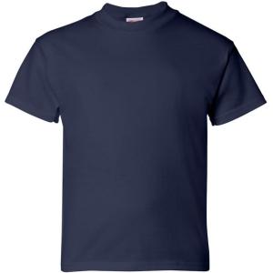 Hanes Boys Essentials Short Sleeve T-shirt Value Pack, 3 or 6-Pack(Navy – 6 Pack)