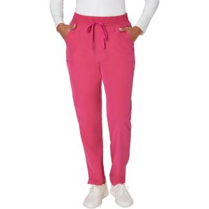 Hanes Comfort Fit Pants, Moisture-Wicking Healthcare Scrubs for Women, 3 Pockets(Fuchsia Pink)
