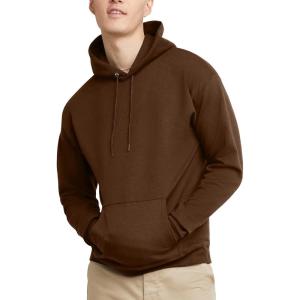 Hanes EcoSmart Hoodie, Midweight Fleece, Pullover Hooded Sweatshirt for Men(Army Brown)