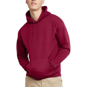 Hanes EcoSmart Hoodie, Midweight Fleece, Pullover Hooded Sweatshirt for Men(Cardinal)