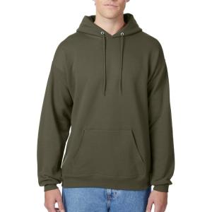 Hanes EcoSmart Hoodie, Midweight Fleece, Pullover Hooded Sweatshirt for Men(Fatigue Green)