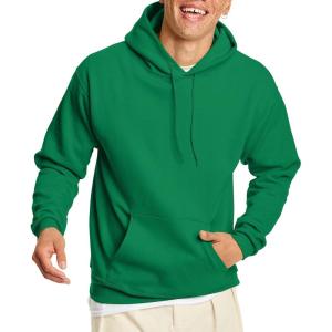 Hanes EcoSmart Hoodie, Midweight Fleece, Pullover Hooded Sweatshirt for Men(Kelly Green)