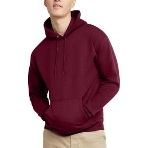 Hanes EcoSmart Hoodie, Midweight Fleece, Pullover Hooded Sweatshirt for Men(Maroon)