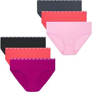 Hanes Girls’ Big Moves Breathable Stretch Tween Underwear(Pink/Black/Grey)