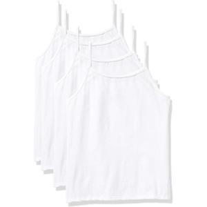 Hanes Girls’ Camisole, 100% Cotton Tagless Cami, Toddler Sizing, Multiple Packs & Colors Available(White)