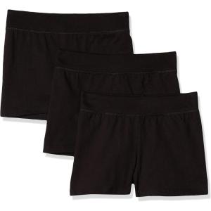 Hanes Little Girls’ Jersey Short (Pack of 3)(Ebony)