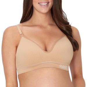 Hanes Maternity Bra, Seamless Wireless Nursing Bralette for Women, Adjustable Straps(Deep Glow)